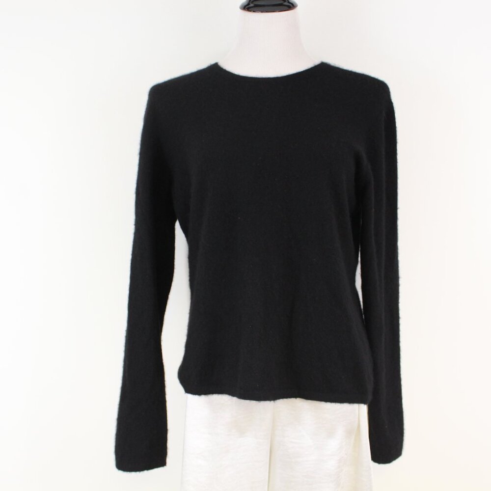 Saks Fifth‎ Avenue Black Cashmere Crewneck Sweater – Women’s Large- Quiet Luxury